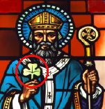 St. Patrick with a clover